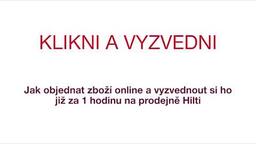 Klikni a vyzvedni objednávka na Hilti Online