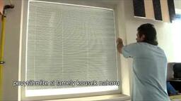 Skladová okna - instalace žaluzie