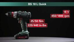 Metabo Akku-Bohrschrauber / Cordless Drill Screwdriver BS 18 L Quick