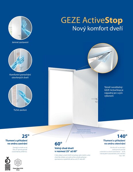 GEZE ActiveStop - Nový komfort dveří