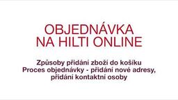 Objednávka na Hilti Online