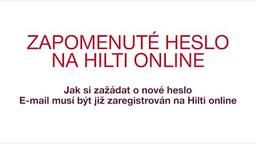 Zapomenuté heslo na Hilti Online