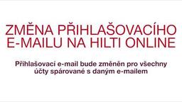 Změna přihlašovacího e-mailu na Hilti Online