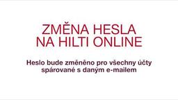 Změna hesla na Hilti Online